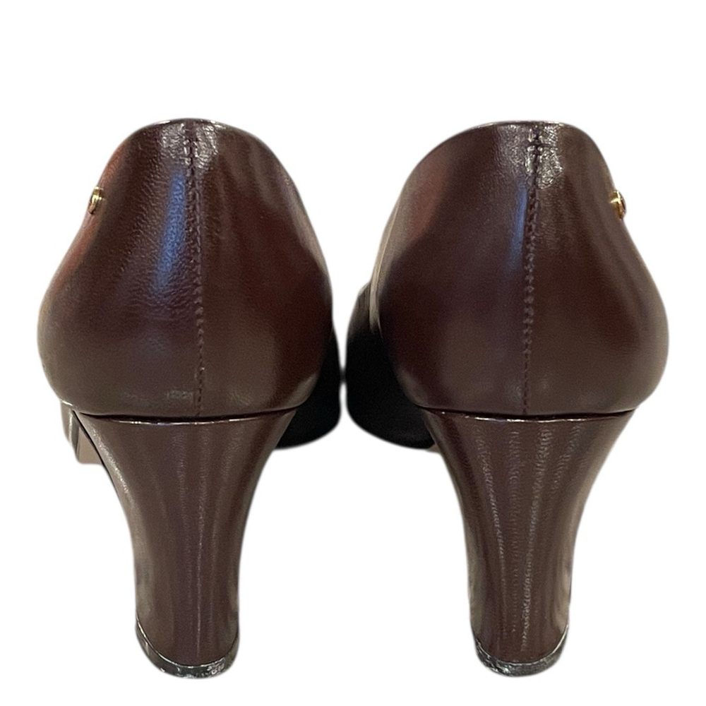 Vtg Etienne Aigner Womens 8.5N Taylor Pumps Brown Leather Made In Spain READ - Picture 5 of 16